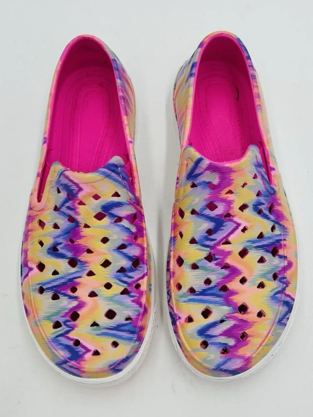 Wonder Nation Girls Cutout Eva Loafer Swim Shoes Multicolor Girl Size 2-3